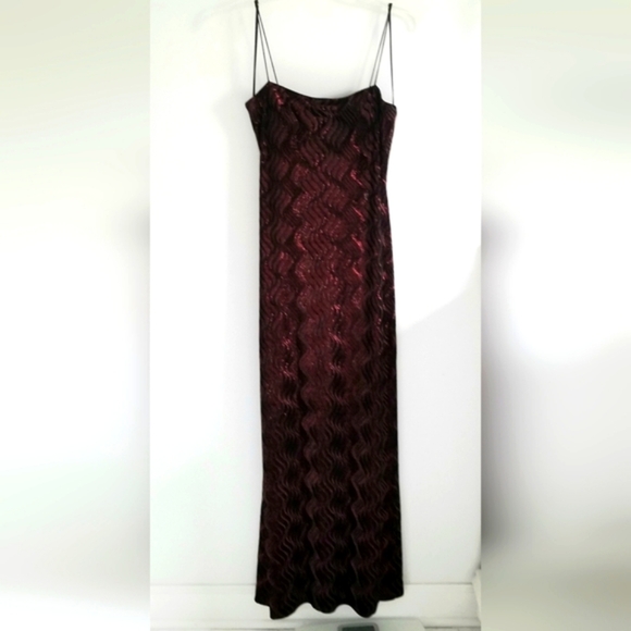 JS Boutique red glitter and velvet maxi dress - Picture 1 of 4